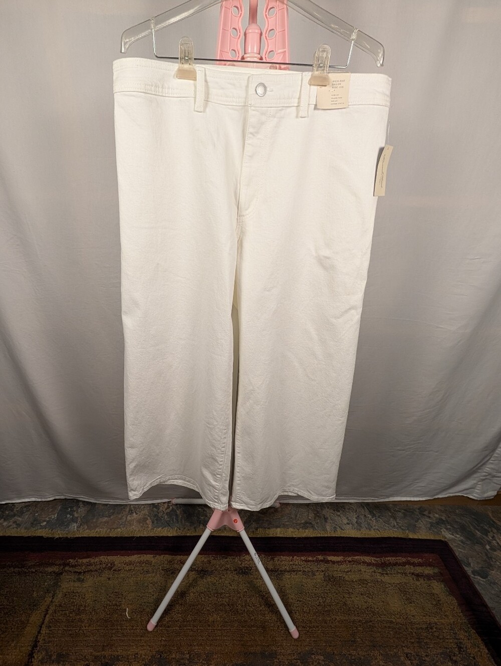NWT Universal Thread High Rise Sailor Wide Leg White Jeans Size 17 Regular